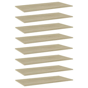 NNEVL Bookshelf Boards 8 pcs Sonoma Oak 80x30x1.5 cm Chipboard