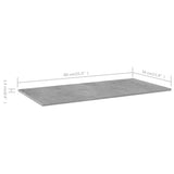 NNEVL Bookshelf Boards 8 pcs Concrete Grey 80x30x1.5 cm Chipboard