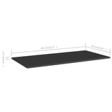 NNEVL Bookshelf Boards 4 pcs High Gloss Black 80x30x1.5 cm Chipboard