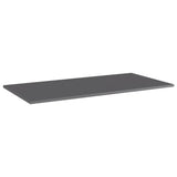 NNEVL Bookshelf Boards 4 pcs High Gloss Grey 80x30x1.5 cm Chipboard