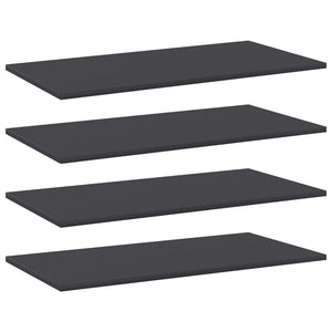 NNEVL Bookshelf Boards 4 pcs Grey 80x40x1.5 cm Chipboard