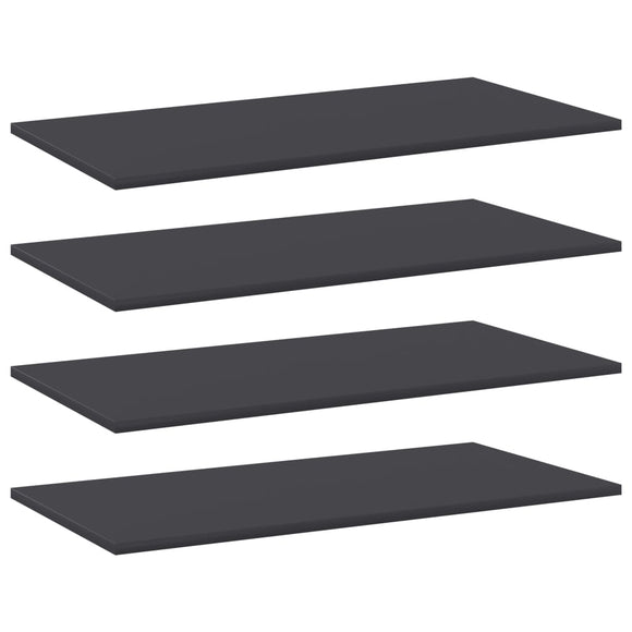 NNEVL Bookshelf Boards 4 pcs Grey 80x40x1.5 cm Chipboard