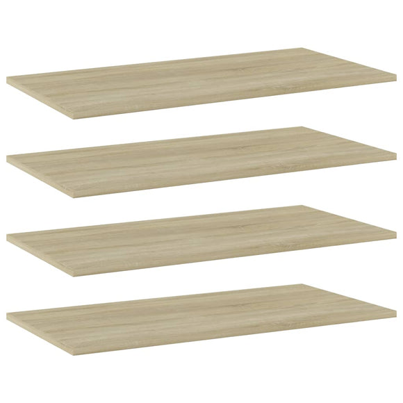 NNEVL Bookshelf Boards 4 pcs Sonoma Oak 80x40x1.5 cm Chipboard