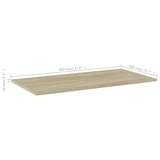 NNEVL Bookshelf Boards 4 pcs Sonoma Oak 80x40x1.5 cm Chipboard