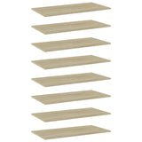 NNEVL Bookshelf Boards 8 pcs Sonoma Oak 80x40x1.5 cm Chipboard