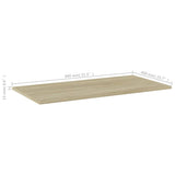 NNEVL Bookshelf Boards 8 pcs Sonoma Oak 80x40x1.5 cm Chipboard