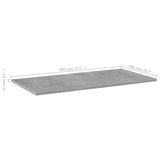 NNEVL Bookshelf Boards 4 pcs Concrete Grey 80x40x1.5 cm Chipboard
