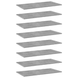 NNEVL Bookshelf Boards 8 pcs Concrete Grey 80x40x1.5 cm Chipboard