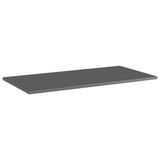 NNEVL Bookshelf Boards 8 pcs High Gloss Grey 80x40x1.5 cm Engineered Wood