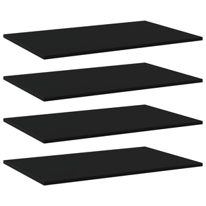 NNEVL Bookshelf Boards 4 pcs Black 80x50x1.5 cm Chipboard