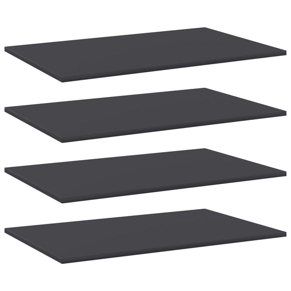 NNEVL Bookshelf Boards 4 pcs Grey 80x50x1.5 cm Chipboard