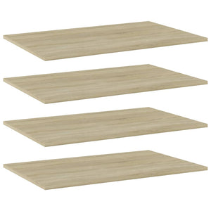 NNEVL Bookshelf Boards 4 pcs Sonoma Oak 80x50x1.5 cm Chipboard