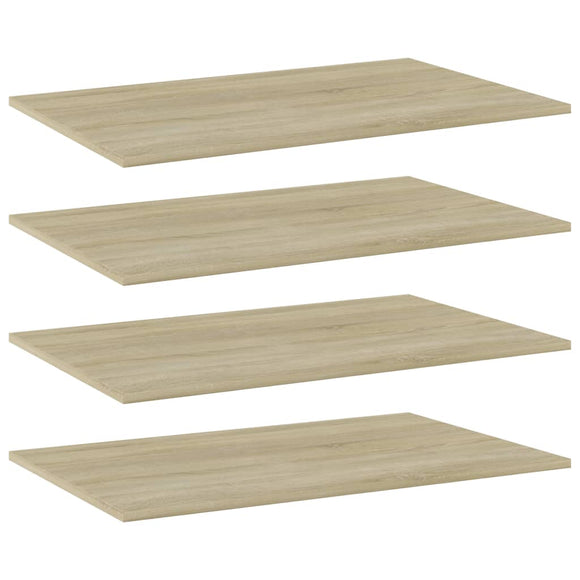NNEVL Bookshelf Boards 4 pcs Sonoma Oak 80x50x1.5 cm Chipboard