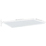 NNEVL Bookshelf Boards 4 pcs High Gloss White 80x50x1.5 cm Chipboard