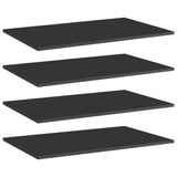 NNEVL Bookshelf Boards 4 pcs High Gloss Black 80x50x1.5 cm Chipboard