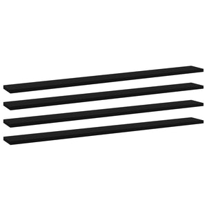 NNEVL Bookshelf Boards 4 pcs Black 100x10x1.5 cm Chipboard