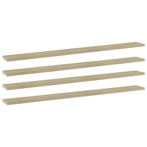 NNEVL Bookshelf Boards 4 pcs Sonoma Oak 100x10x1.5 cm Chipboard