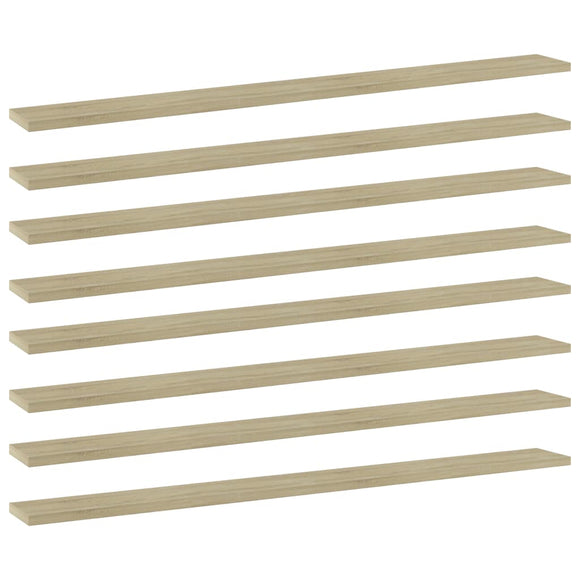 NNEVL Bookshelf Boards 8 pcs Sonoma Oak 100x10x1.5 cm Chipboard