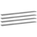 NNEVL Bookshelf Boards 4 pcs Concrete Grey 100x10x1.5 cm Chipboard