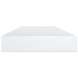 NNEVL Bookshelf Boards 4 pcs High Gloss White 100x10x1.5 cm Chipboard