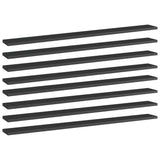 NNEVL Bookshelf Boards 8 pcs High Gloss Black 100x10x1.5 cm Engineered Wood
