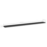NNEVL Bookshelf Boards 8 pcs High Gloss Black 100x10x1.5 cm Engineered Wood