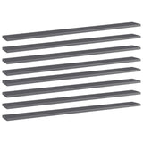 NNEVL Bookshelf Boards 8 pcs High Gloss Grey 100x10x1.5 cm Engineered Wood