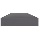NNEVL Bookshelf Boards 8 pcs High Gloss Grey 100x10x1.5 cm Engineered Wood