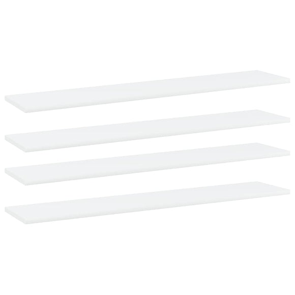 NNEVL Bookshelf Boards 4 pcs White 100x20x1.5 cm Chipboard