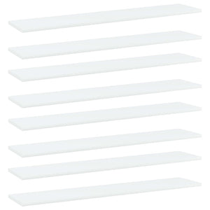 NNEVL Bookshelf Boards 8 pcs White 100x20x1.5 cm Chipboard