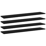 NNEVL Bookshelf Boards 4 pcs Black 100x20x1.5 cm Chipboard
