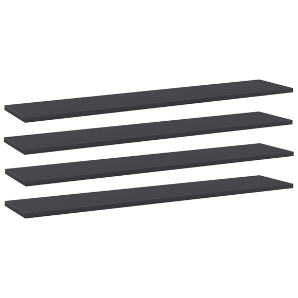NNEVL Bookshelf Boards 4 pcs Grey 100x20x1.5 cm Chipboard