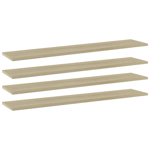 NNEVL Bookshelf Boards 4 pcs Sonoma Oak 100x20x1.5 cm Chipboard