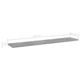 NNEVL Bookshelf Boards 8 pcs Concrete Grey 100x20x1.5 cm Chipboard