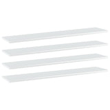 NNEVL Bookshelf Boards 4 pcs High Gloss White 100x20x1.5 cm Chipboard