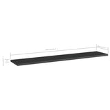 NNEVL Bookshelf Boards 4 pcs High Gloss Black 100x20x1.5 cm Chipboard