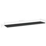 NNEVL Bookshelf Boards 8 pcs High Gloss Black 100x20x1.5 cm Engineered Wood