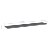 NNEVL Bookshelf Boards 4 pcs High Gloss Grey 100x20x1.5 cm Chipboard