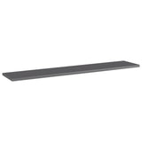 NNEVL Bookshelf Boards 8 pcs High Gloss Grey 100x20x1.5 cm Engineered Wood