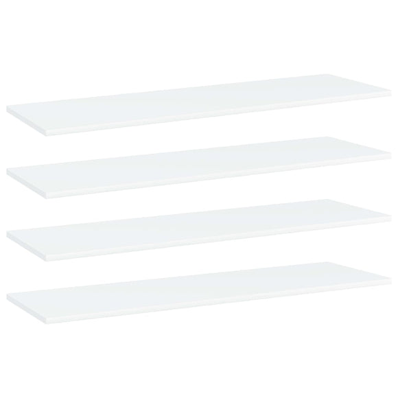 NNEVL Bookshelf Boards 4 pcs White 100x30x1.5 cm Chipboard