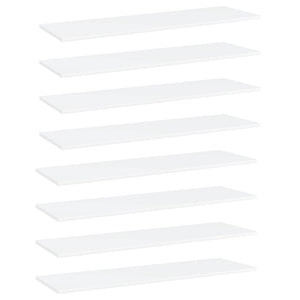 NNEVL Bookshelf Boards 8 pcs White 100x30x1.5 cm Chipboard
