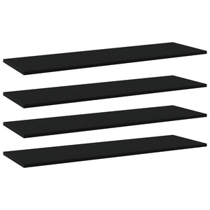 NNEVL Bookshelf Boards 4 pcs Black 100x30x1.5 cm Chipboard