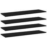 NNEVL Bookshelf Boards 4 pcs Black 100x30x1.5 cm Chipboard
