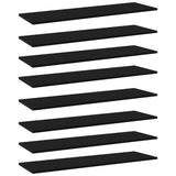 NNEVL Bookshelf Boards 8 pcs Black 100x30x1.5 cm Chipboard