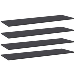 NNEVL Bookshelf Boards 4 pcs Grey 100x30x1.5 cm Chipboard