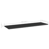 NNEVL Bookshelf Boards 4 pcs High Gloss Black 100x30x1.5 cm Chipboard