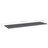 NNEVL Bookshelf Boards 4 pcs High Gloss Grey 100x30x1.5 cm Chipboard
