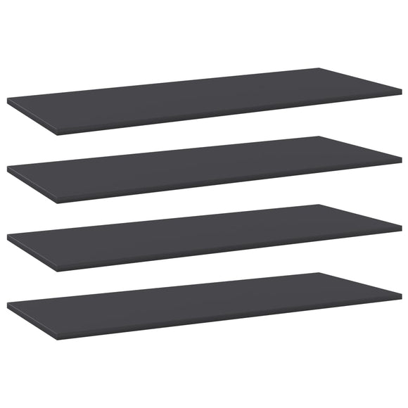 NNEVL Bookshelf Boards 4 pcs Grey 100x40x1.5 cm Chipboard