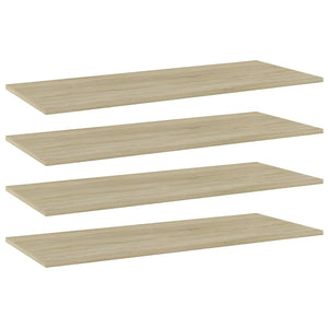 NNEVL Bookshelf Boards 4 pcs Sonoma Oak 100x40x1.5 cm Chipboard