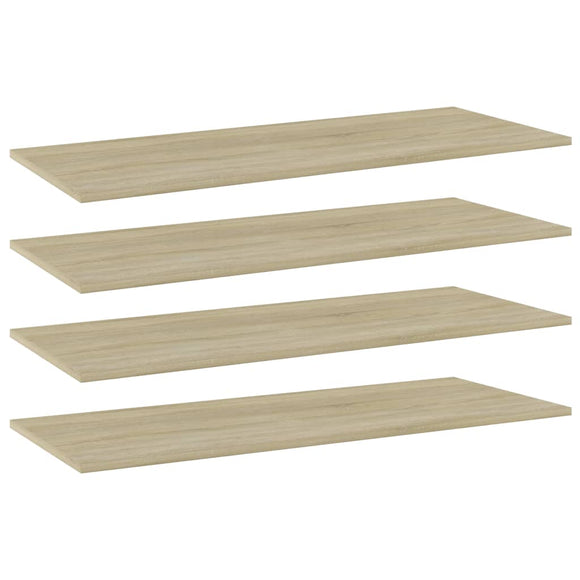 NNEVL Bookshelf Boards 4 pcs Sonoma Oak 100x40x1.5 cm Chipboard